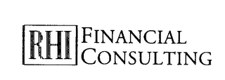 RHI FINANCIAL CONSULTING logo