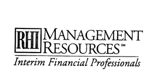 RHI MANAGEMENT RESOURCES INTERIM FINANCIAL PROFESSIONALS logo