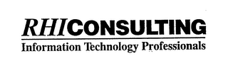 RHICONSULTING INFORMATION TECHNOLOGY PROFESSIONALS logo