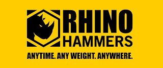 RHINO HAMMERS ANYTIME. ANY WEIGHT. ANYWHERE. logo