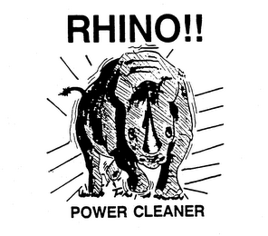 RHINO!! POWER CLEANER logo
