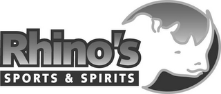RHINO'S SPORTS & SPIRITS logo