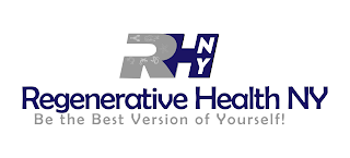RHNY REGENERATIVE HEALTH NY BE THE BEST VERSION OF YOURSELF! logo