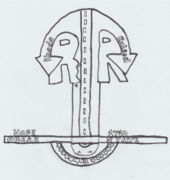 RHODE RAISED HOPE 1790 OCEAN STATE 13 R R logo