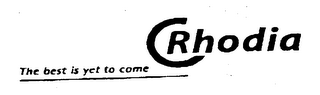 RHODIA THE BEST IS YET TO COME logo