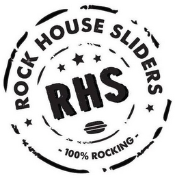 RHS ROCK HOUSE SLIDERS 100% ROCKING logo