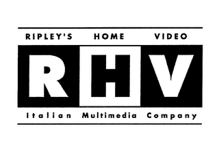 RHV RIPLEY'S HOME VIDEO ITALIAN MULTIMEDIA COMPANY logo