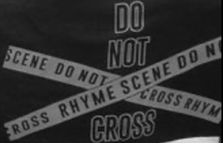RHYME SCENE DO NOT CROSS. logo