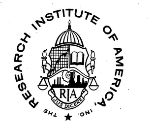 RIA RESEARCH INSTITUTE OF AMERICA INC. JUS DICERE logo