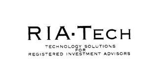 RIA TECH TECHNOLOGY SOLUTIONS FOR REGISTERED INVESTMENT ADVISORS logo