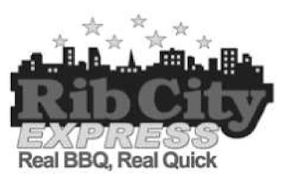 RIB CITY EXPRESS REAL BBQ, REAL QUICK logo