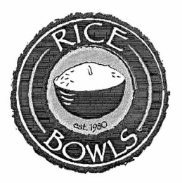 RICE BOWLS EST. 1980 logo