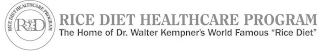 RICE DIET HEALTHCARE PROGRAM RD RICE DIET HEALTHCARE PROGRAM THE HOME OF DR. WALTER KEMPNER'S WORLD FAMOUS "RICE DIET" logo