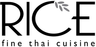 RICE FINE THAI CUISINE logo