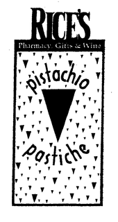 RICE'S PHARMACY GIFTS & WINE PISTACHIO PASTICHE logo