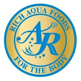 RICH AQUA FOODS FOR THE BODY AR logo