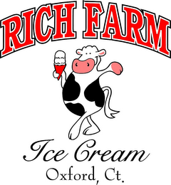 RICH FARM ICE CREAM OXFORD, CT. logo