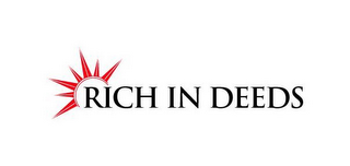 RICH IN DEEDS logo