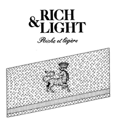 RICH & LIGHT, RICHE ET LEGERE logo