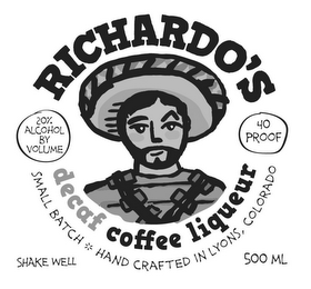 RICHARDO'S - DECAF COFFEE LIQUEUR logo