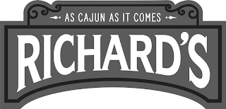 RICHARD'S AS CAJUN AS IT COMES logo
