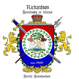 RICHARDSON FORTITUDO ET VIRTUS SUB UMBRA FLOREO EST 1900 FORTIS FOUNDATION logo