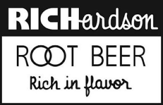 RICHARDSON ROOT BEER RICH IN FLAVOR logo