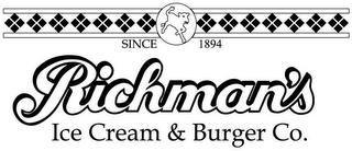 RICHMAN'S ICE CREAM & BURGER CO. SINCE 1894 logo
