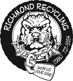 RICHMOND RECYCLING SHOW US YOUR JUNK! (586) 727-5554 logo