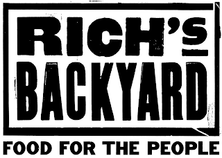 RICH'S BACKYARD FOOD FOR THE PEOPLE logo