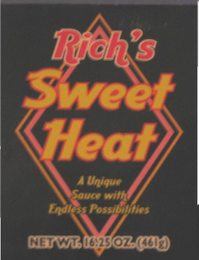RICH'S SWEET HEAT A UNIQUE SAUCE WITH ENDLESS POSSIBILITIES logo
