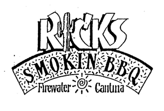 RICKS SMOKIN BBQ FIREWATER CANTINA logo