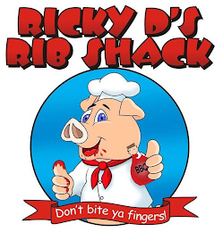 RICKY D'S RIB SHACK BBQ DON'T BITE YA FINGERS! logo