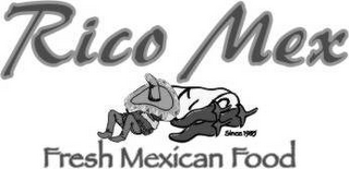 RICO MEX FRESH MEXICAN FOOD SINCE 1985 logo