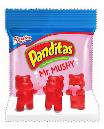 RICOLINO PANDITAS LITTLE PANDA GUMMY BEARS MR. MUSHY logo