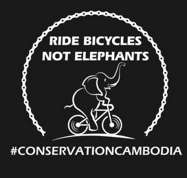 RIDE BICYCLES NOT ELEPHANTS #CONSERVATIONCAMBODIA logo