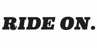 RIDE ON. logo
