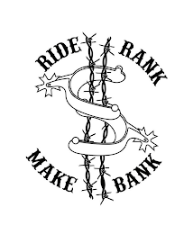 RIDE RANK $ MAKE BANK logo