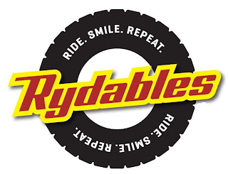 RIDE. SMILE. REPEAT. RYDABLES RIDE. SMILE. REPEAT. logo