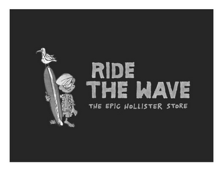 RIDE THE WAVE THE EPIC HOLLISTER STORE. logo