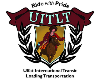 RIDE WITH PRIDE UITLT ULFAT INTERNATIONAL TRANSIT LOADING TRANSPORTATION logo