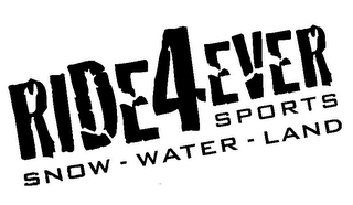 RIDE4EVER SPORTS SNOW - WATER - LAND logo