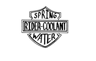 RIDER-COOLANT SPRING WATER logo
