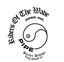 RIDERS OF THE WAVE PIPE9 INC.  PIPE SURPER DESIGN LONG ISLAND NY logo
