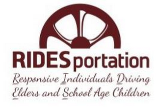 RIDESPORTATION RESPONSIVE INDIVIDUALS DRIVING ELDERS AND SCHOOL AGE CHILDREN logo