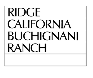 RIDGE CALIFORNIA BUCHIGNANI RANCH logo