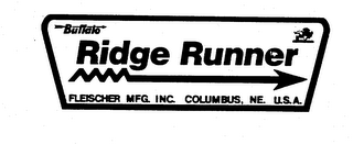 RIDGE RUNNER BUFFALO FLEISCHER MFG. INC. COLUMBUS, NE. U.S.A. logo