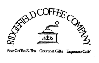 RIDGEFIELD COFFEE COMPANY FINE COFFEE & TEA GOURMET GIFTS EXPRESSO CAFE logo