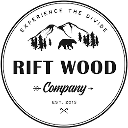 RIFT WOOD COMPANY EXPERIENCE THE DIVIDE EST. 2015 logo