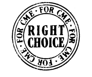 RIGHT CHOICE FOR CME logo